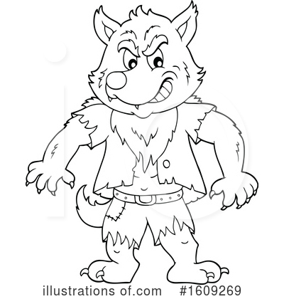 Royalty-Free (RF) Werewolf Clipart Illustration by visekart - Stock Sample #1609269