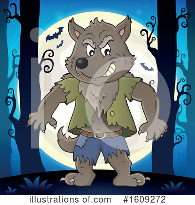 Royalty-Free (RF) Werewolf Clipart Illustration by visekart - Stock Sample #1609272