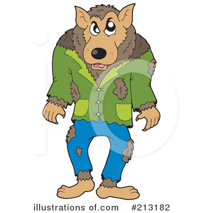 Royalty-Free (RF) Werewolf Clipart Illustration by visekart - Stock Sample #213182