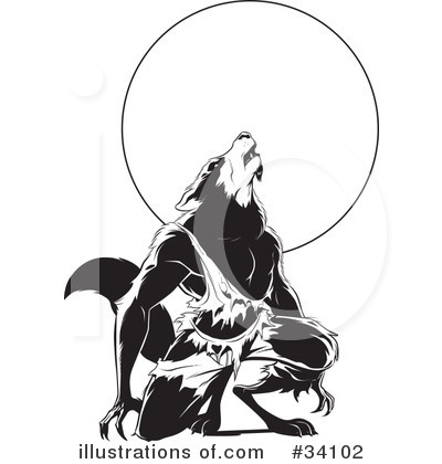 Royalty-Free (RF) Werewolf Clipart Illustration by Lawrence Christmas Illustration - Stock Sample #34102