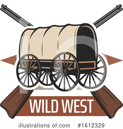 Covered Wagon Clipart #1612329 by Vector Tradition SM