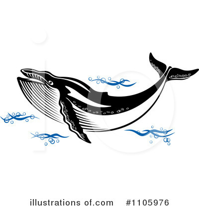 Royalty-Free (RF) Whale Clipart Illustration by Vector Tradition SM - Stock Sample #1105976