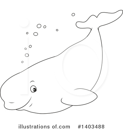 Beluga Clipart #1403488 by Alex Bannykh