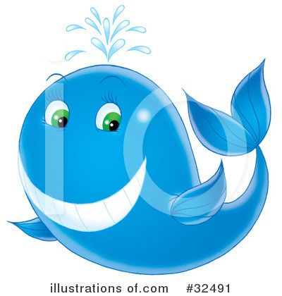 Royalty-Free (RF) Whale Clipart Illustration by Alex Bannykh - Stock Sample #32491