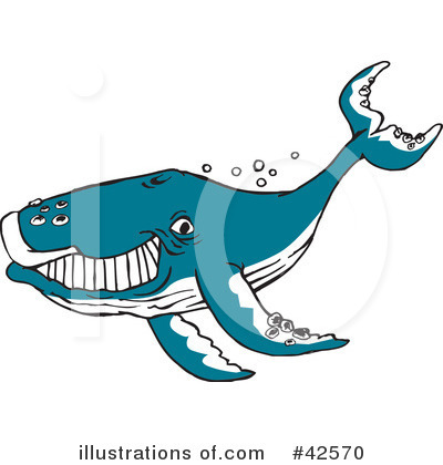 Royalty-Free (RF) Whale Clipart Illustration by Dennis Holmes Designs - Stock Sample #42570