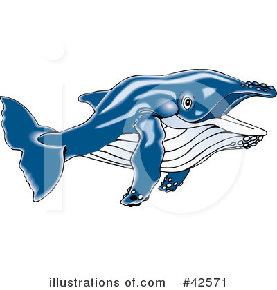 Royalty-Free (RF) Whale Clipart Illustration by Dennis Holmes Designs - Stock Sample #42571