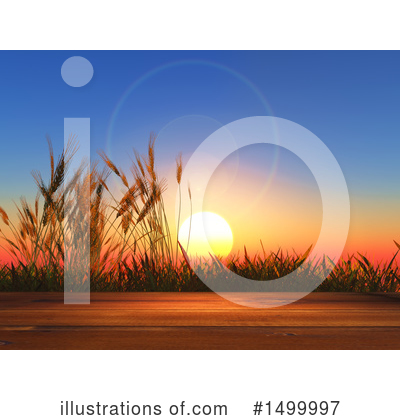 Royalty-Free (RF) Wheat Clipart Illustration by KJ Pargeter - Stock Sample #1499997