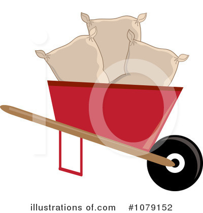 Royalty-Free (RF) Wheelbarrow Clipart Illustration by Pams Clipart - Stock Sample #1079152