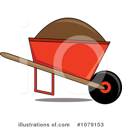 Royalty-Free (RF) Wheelbarrow Clipart Illustration by Pams Clipart - Stock Sample #1079153