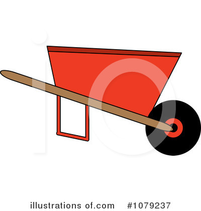 Royalty-Free (RF) Wheelbarrow Clipart Illustration by Pams Clipart - Stock Sample #1079237