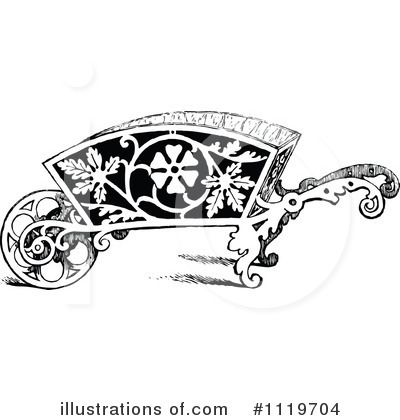 Royalty-Free (RF) Wheelbarrow Clipart Illustration by Prawny Vintage - Stock Sample #1119704