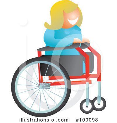 Royalty-Free (RF) Wheelchair Clipart Illustration by Prawny - Stock Sample #100098