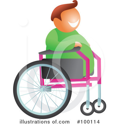 Royalty-Free (RF) Wheelchair Clipart Illustration by Prawny - Stock Sample #100114