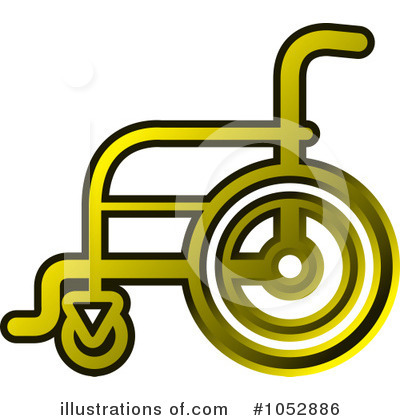 Royalty-Free (RF) Wheelchair Clipart Illustration by Lal Perera - Stock Sample #1052886