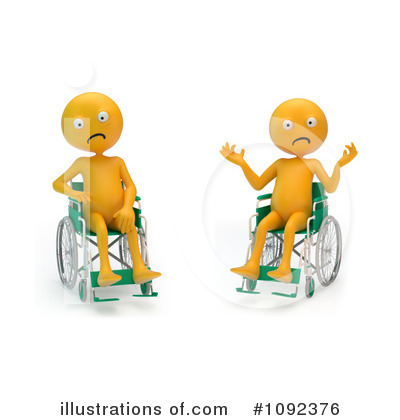 Royalty-Free (RF) Wheelchair Clipart Illustration by Mopic - Stock Sample #1092376