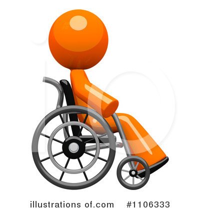 3d Orange Men Clipart #1106333 by Leo Blanchette