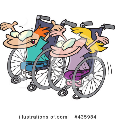 Royalty-Free (RF) Wheelchair Clipart Illustration by toonaday - Stock Sample #435984