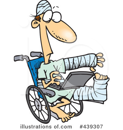 Royalty-Free (RF) Wheelchair Clipart Illustration by toonaday - Stock Sample #439307