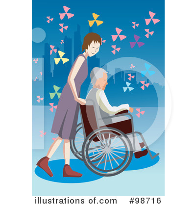 Royalty-Free (RF) Wheelchair Clipart Illustration by mayawizard101 - Stock Sample #98716