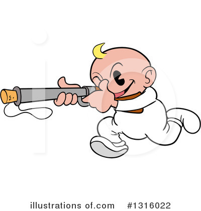 Royalty-Free (RF) White Baby Clipart Illustration by LaffToon - Stock Sample #1316022