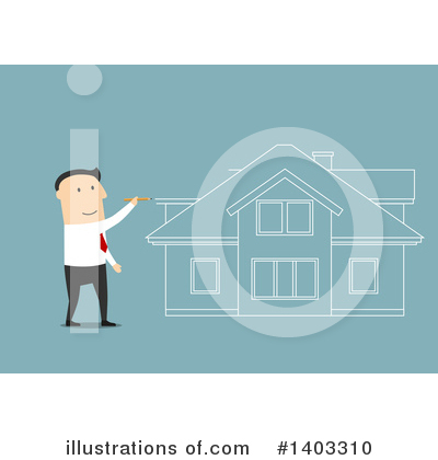 Royalty-Free (RF) White Business Man Clipart Illustration by Vector Tradition SM - Stock Sample #1403310