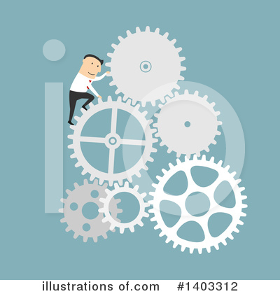 Royalty-Free (RF) White Business Man Clipart Illustration by Vector Tradition SM - Stock Sample #1403312