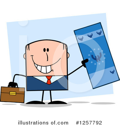 Royalty-Free (RF) White Businessman Clipart Illustration by Hit Toon - Stock Sample #1257792