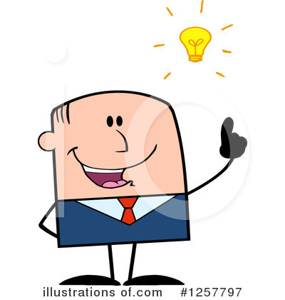 Royalty-Free (RF) White Businessman Clipart Illustration by Hit Toon - Stock Sample #1257797