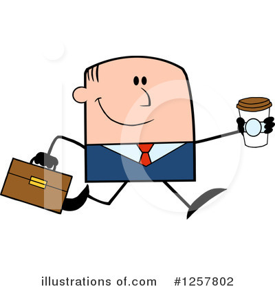 Royalty-Free (RF) White Businessman Clipart Illustration by Hit Toon - Stock Sample #1257802