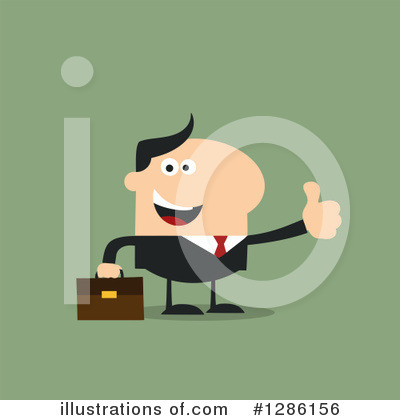 Royalty-Free (RF) White Businessman Clipart Illustration by Hit Toon - Stock Sample #1286156