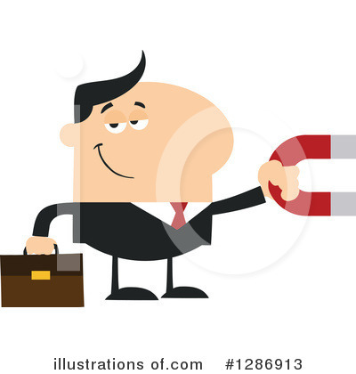 Royalty-Free (RF) White Businessman Clipart Illustration by Hit Toon - Stock Sample #1286913