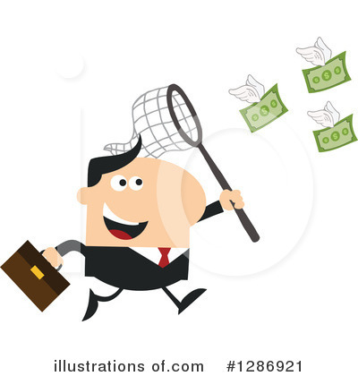 Royalty-Free (RF) White Businessman Clipart Illustration by Hit Toon - Stock Sample #1286921