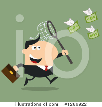 Royalty-Free (RF) White Businessman Clipart Illustration by Hit Toon - Stock Sample #1286922