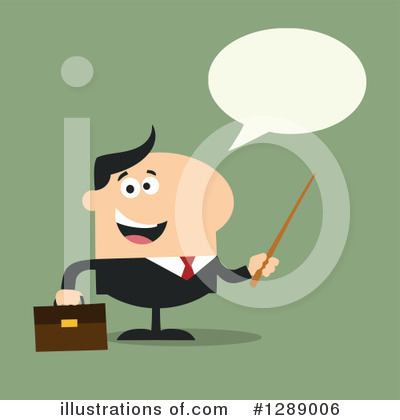 Royalty-Free (RF) White Businessman Clipart Illustration by Hit Toon - Stock Sample #1289006