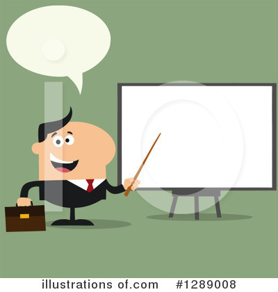 Royalty-Free (RF) White Businessman Clipart Illustration by Hit Toon - Stock Sample #1289008