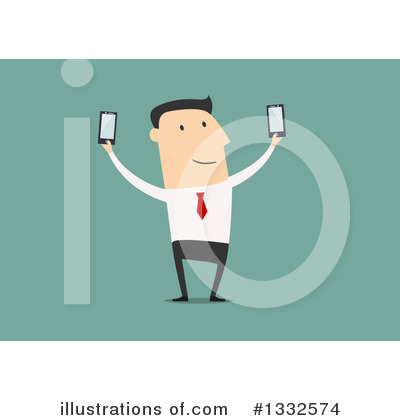 Royalty-Free (RF) White Businessman Clipart Illustration by Vector Tradition SM - Stock Sample #1332574