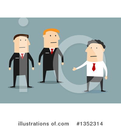Royalty-Free (RF) White Businessman Clipart Illustration by Vector Tradition SM - Stock Sample #1352314