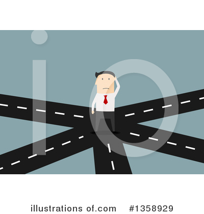 Royalty-Free (RF) White Businessman Clipart Illustration by Vector Tradition SM - Stock Sample #1358929