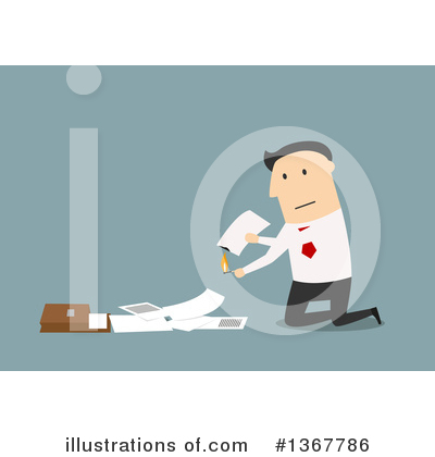 Royalty-Free (RF) White Businessman Clipart Illustration by Vector Tradition SM - Stock Sample #1367786