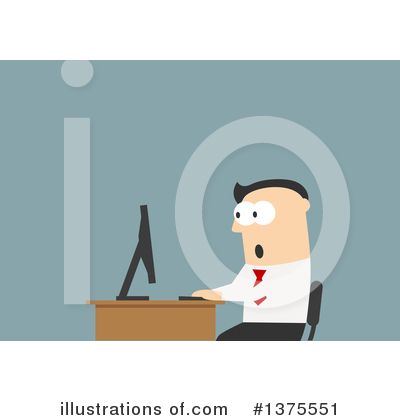 Royalty-Free (RF) White Businessman Clipart Illustration by Vector Tradition SM - Stock Sample #1375551