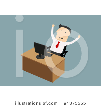 Royalty-Free (RF) White Businessman Clipart Illustration by Vector Tradition SM - Stock Sample #1375555