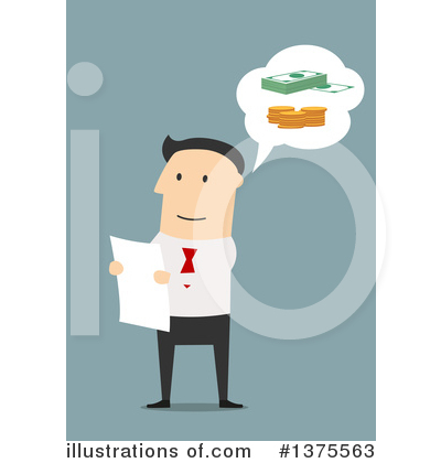 Royalty-Free (RF) White Businessman Clipart Illustration by Vector Tradition SM - Stock Sample #1375563