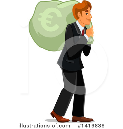 Royalty-Free (RF) White Businessman Clipart Illustration by Vector Tradition SM - Stock Sample #1416836