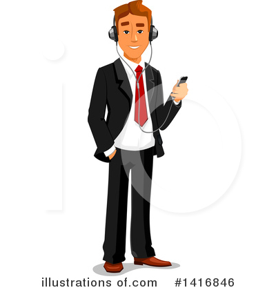 Royalty-Free (RF) White Businessman Clipart Illustration by Vector Tradition SM - Stock Sample #1416846