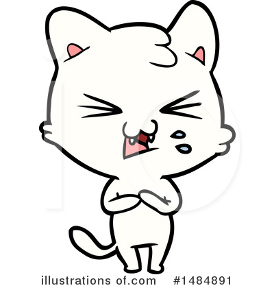 Royalty-Free (RF) White Cat Clipart Illustration by lineartestpilot - Stock Sample #1484891