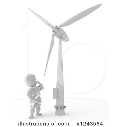 Wind Turbines Clipart #1243564 by KJ Pargeter