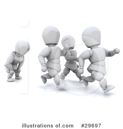 Royalty-Free (RF) White Character Clipart Illustration by KJ Pargeter - Stock Sample #29697