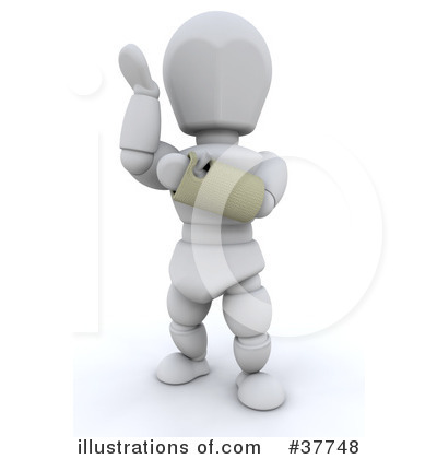 Royalty-Free (RF) White Character Clipart Illustration by KJ Pargeter - Stock Sample #37748