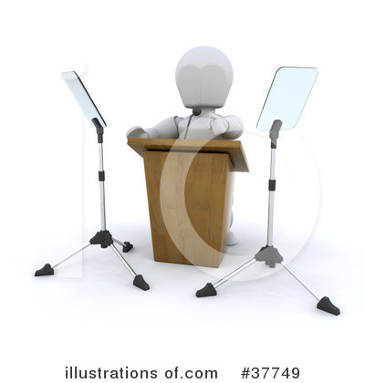 Royalty-Free (RF) White Character Clipart Illustration by KJ Pargeter - Stock Sample #37749