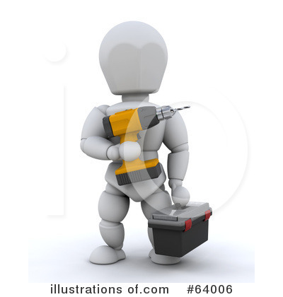 Royalty-Free (RF) White Character Clipart Illustration by KJ Pargeter - Stock Sample #64006